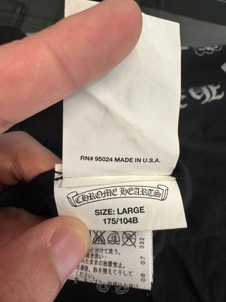 Chrome Hearts Black Skull Long Sleeve Shirt-yf