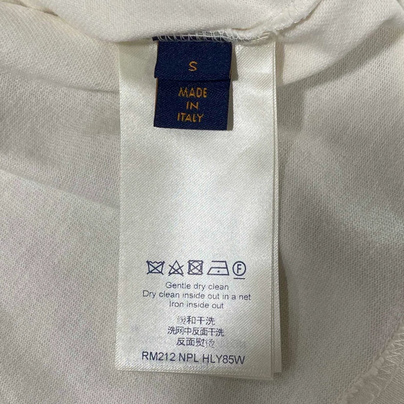 Louis Vuitton Flocked Bullet Screen Logo Short Sleeve-yf