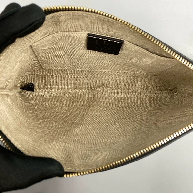 Gucci Leather Bamboo Fringe Clutch