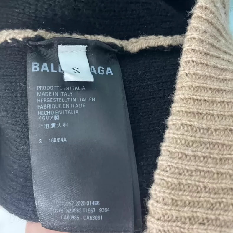 Balenciaga Logo Sweater in Khaki Color
