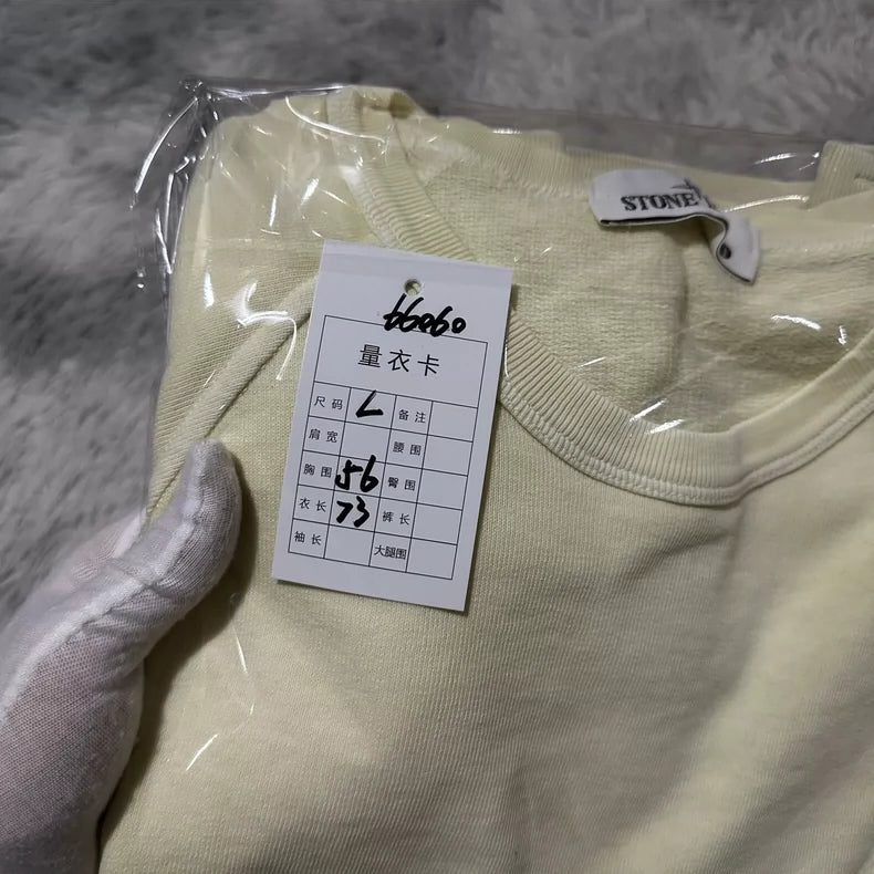 Stone Island Crewneck Sweatshirt in Light Yellow