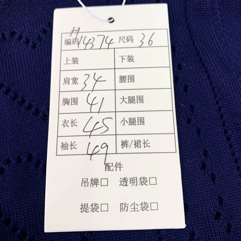 Dark Blue Heart Pattern Knitted Sweater