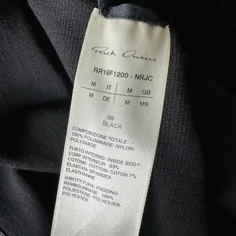 Rick Owens Black Cotton Spring Coat 0089