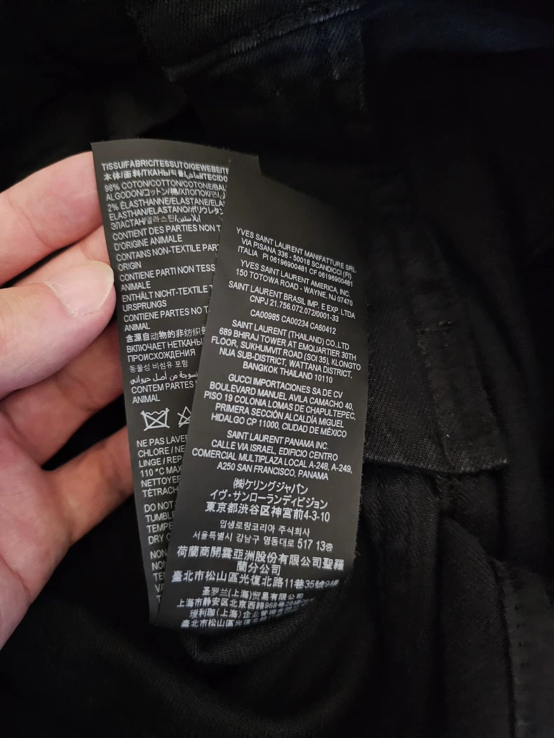 Saint Laurent D02 Slim Fit Black Jeans-yf