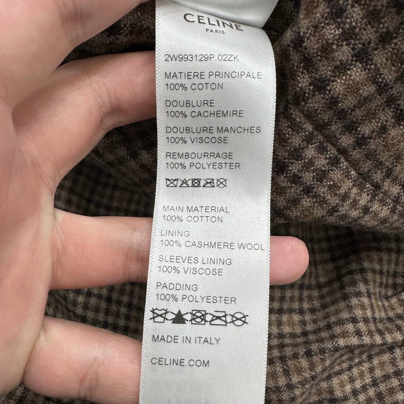 Celine Corduroy Military Shirt Green-zp