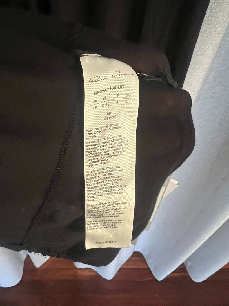 Rick Owens Black T-Shirt with Tags
