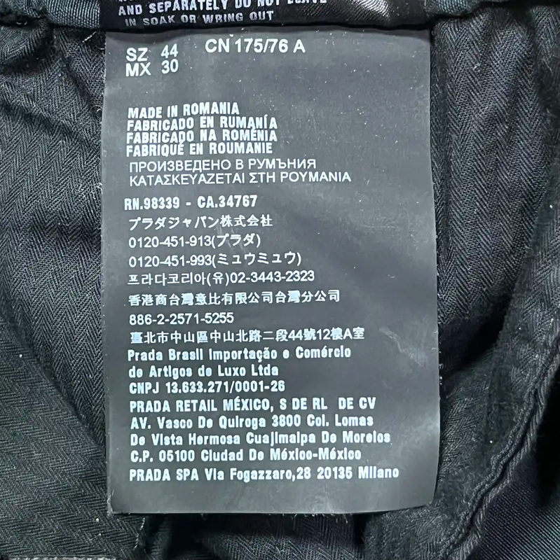 Prada Black Casual Pants for Men