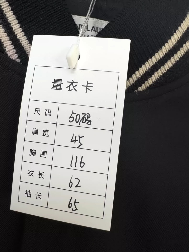 Saint Laurent Baseball Jacket in Black