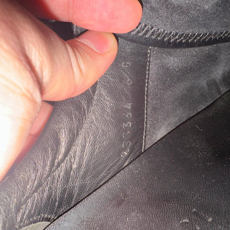 Gucci Black Leather Casual Sports Sneakers 0079