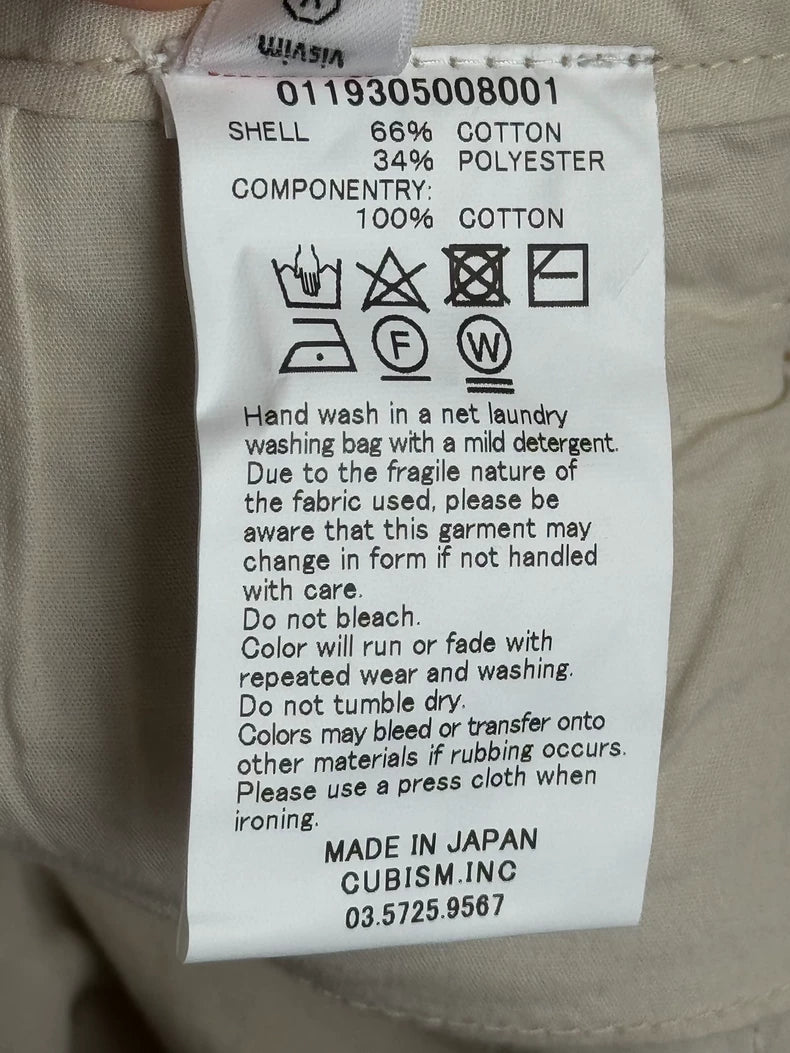 Visvim High Water Chino Pants in Khaki