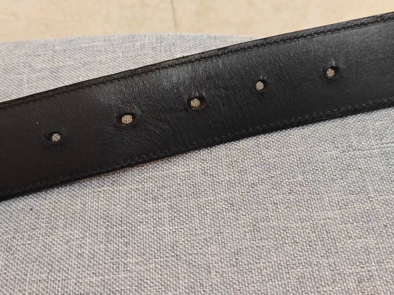 Chrome Hearts Black Leather Belt