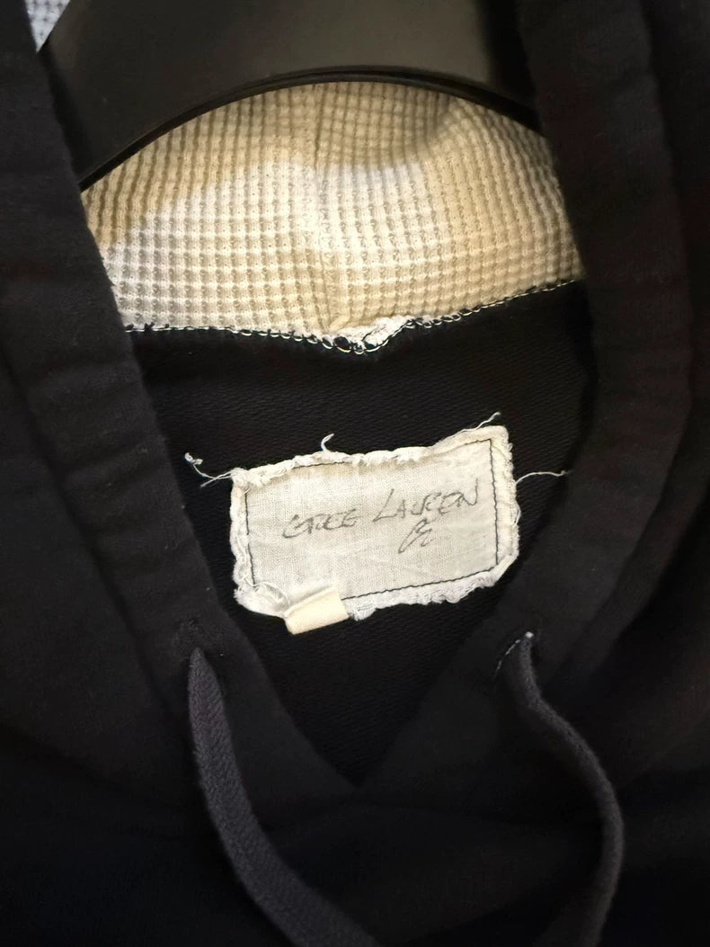 Greglauren Hooded Patchwork Sweatshirt