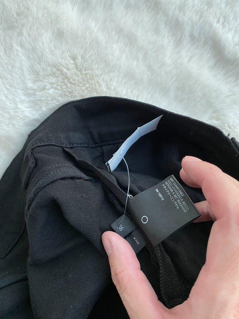 Amiri Black Leopard Print Distressed Jeans