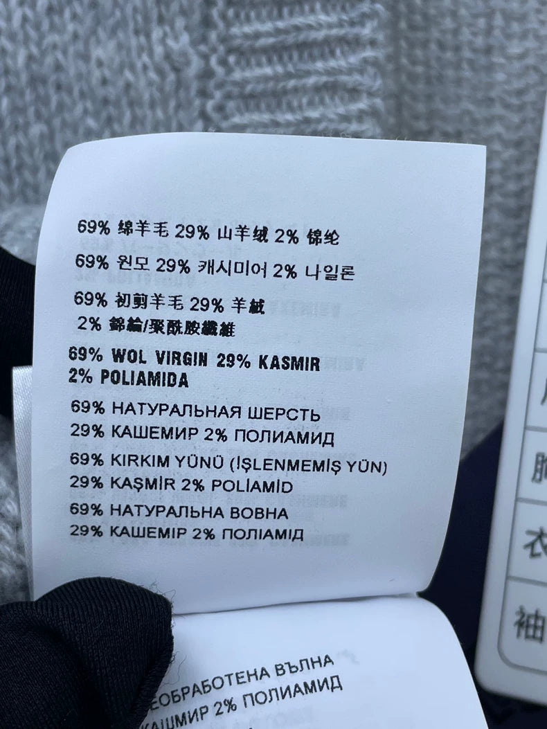 Prada Gray Knit Wool Cropped Cardigan