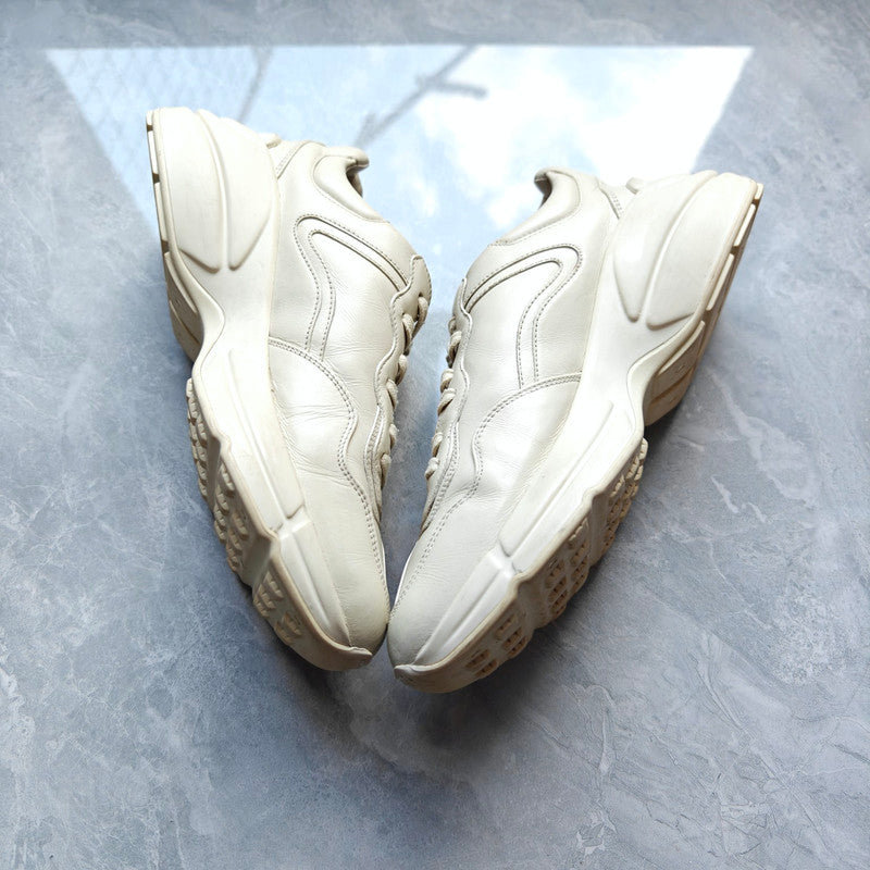 Gucci Rhython Leather Sneakers in Beige 0079