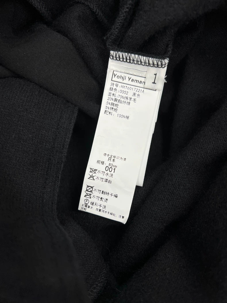 Yohji Yamamoto Black Button Coat