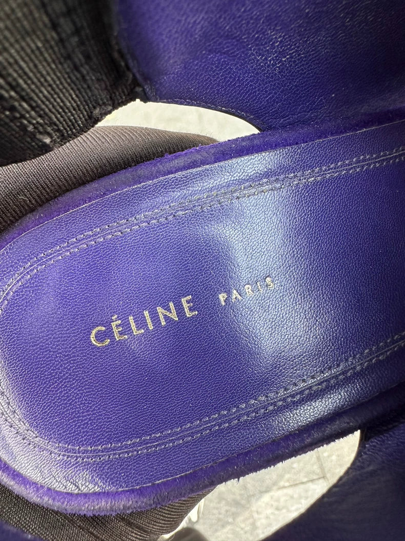 Celine Black Purple High Heel Shoes