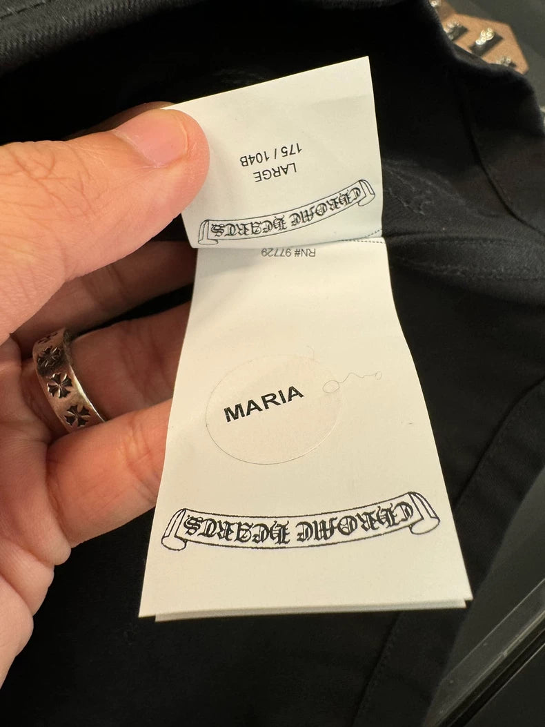 Chrome Hearts Black Leopard Print Work Jacket L-yf