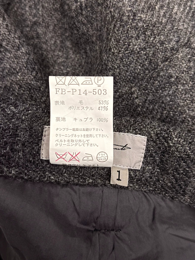 Yohji Yamamoto Wool Blend Straight Leg Pants