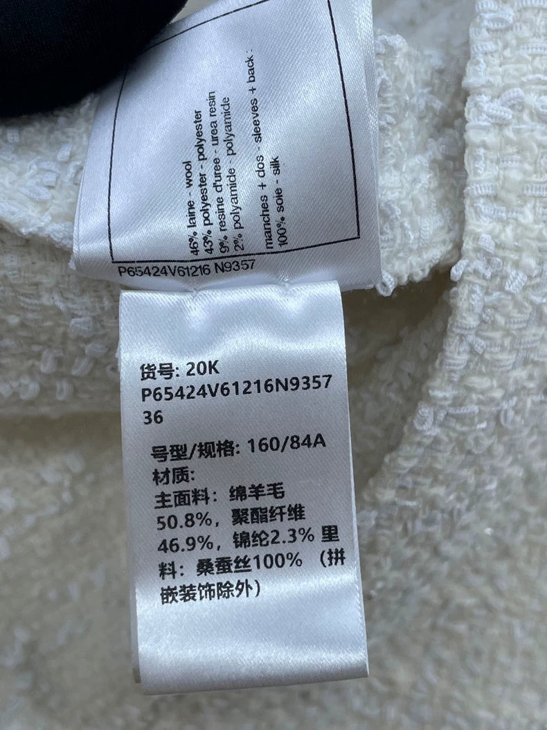 Chanel Long Pearl Embellished Coat