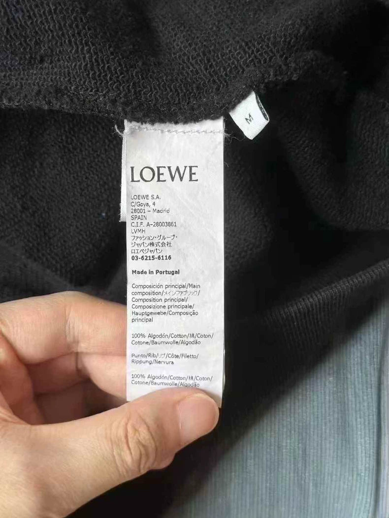 Black Loewe Hoodie with Fluorescent Detail
