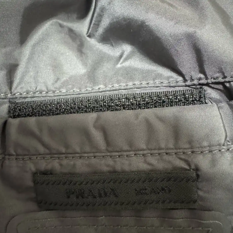 Prada Men's Black Embroidered Logo Shorts