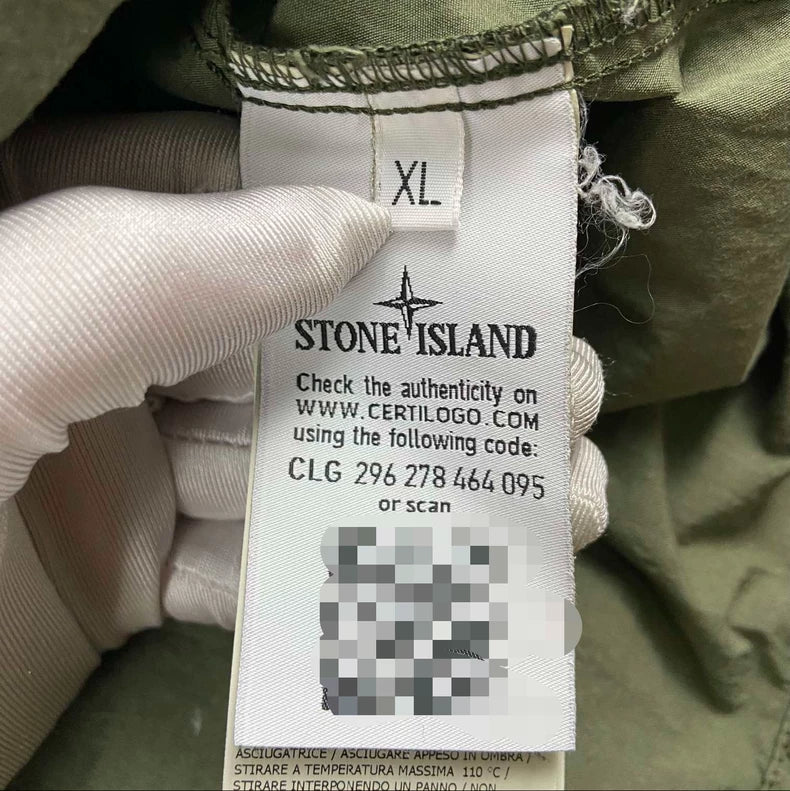 Stone Island Green Half-Sleeve Hooded Jacket
