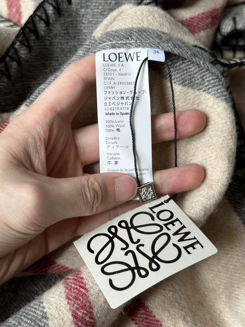 Loewe Striped Wool Jacket with Pocket