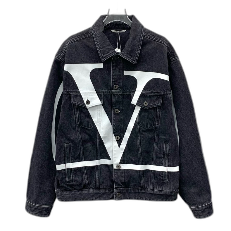 VALENTINOヴァレンティノ ロゴ デニムジャケット ブラック Gジャン❤︎ Valentino Black Logo Denim Jacket - Valentino – DMC99