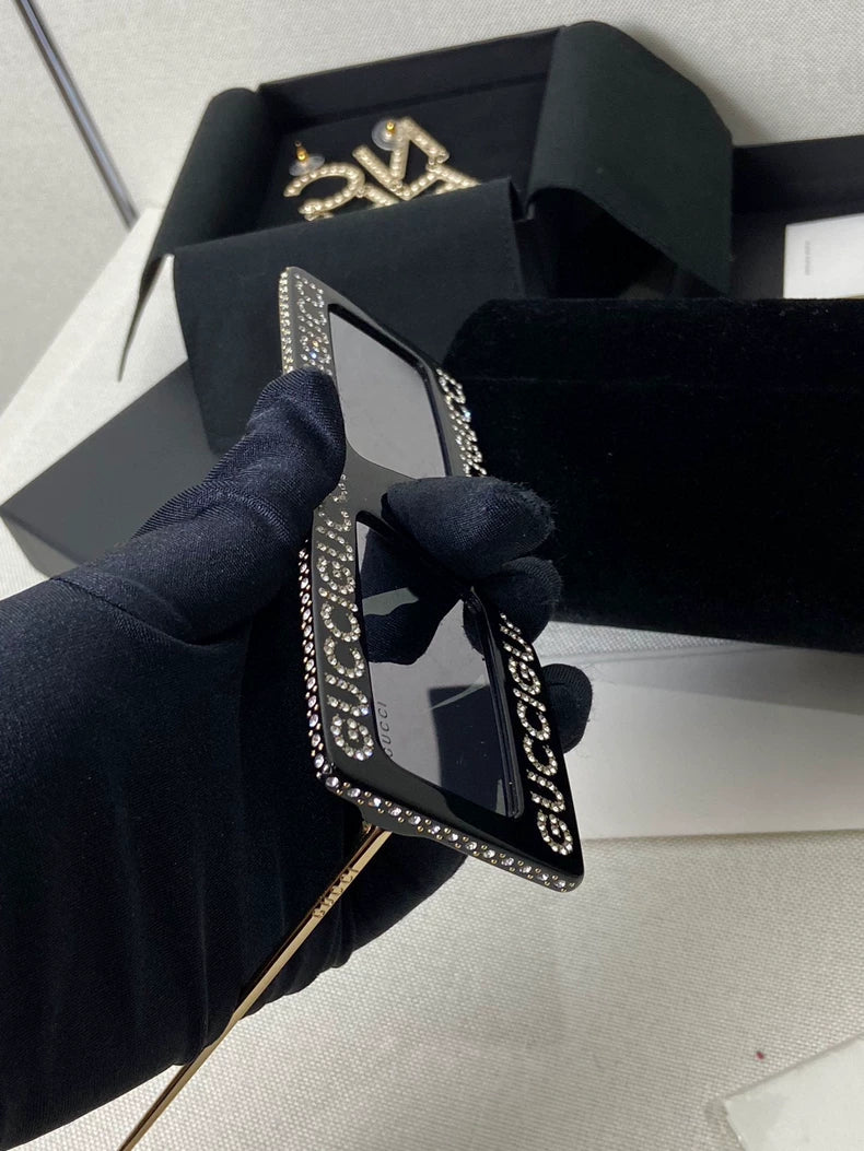 Gucci Crystal Letter Sunglasses