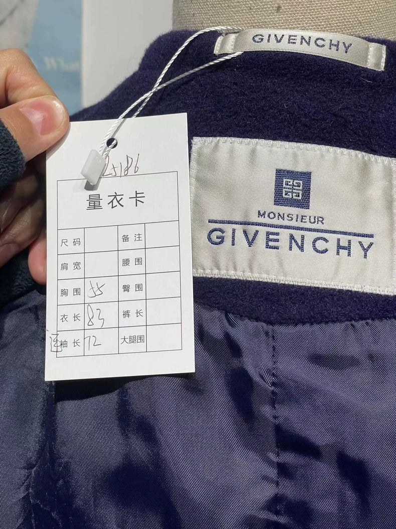 Vintage Givenchy Purple Long Wool Coat