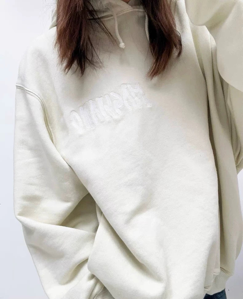 Asymmetrical Hem Hooded Sweatshirt-zp