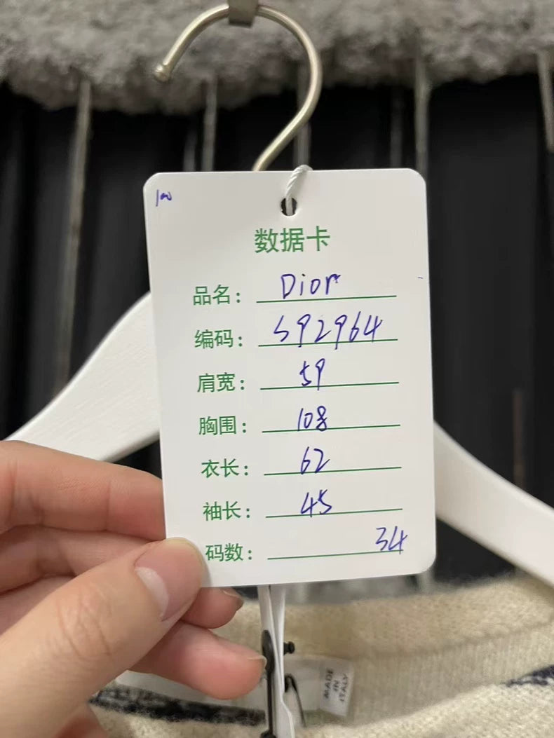 Dior Striped Distressed Sweater