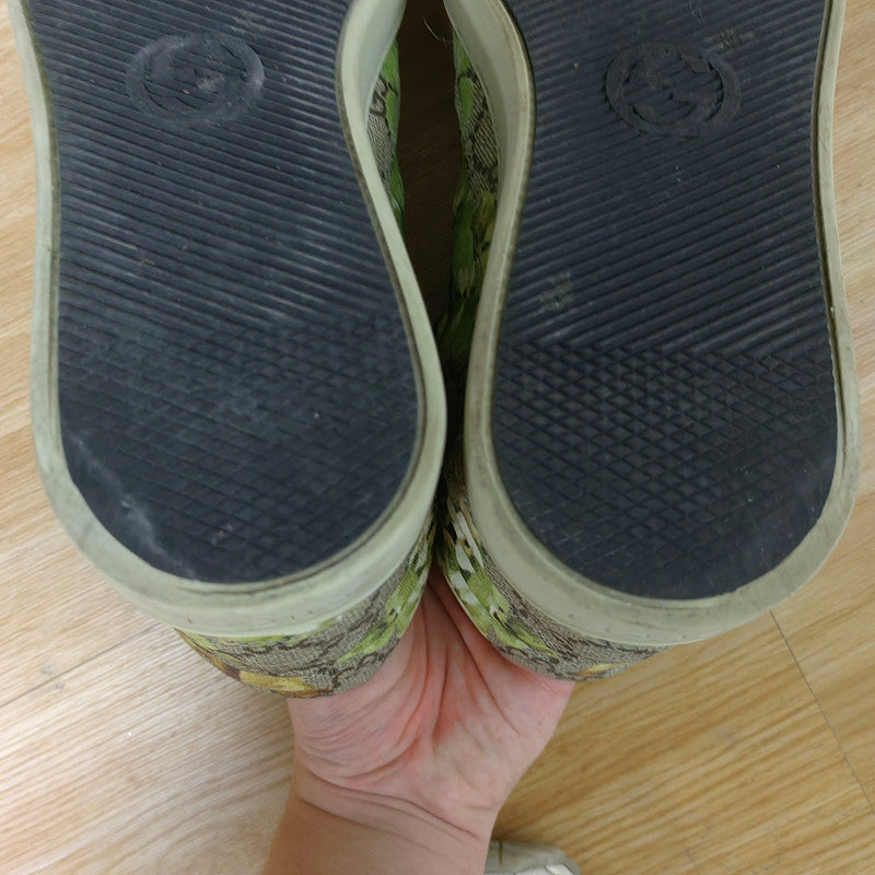 Gucci Canvas High-Top Sneakers in Green 0079