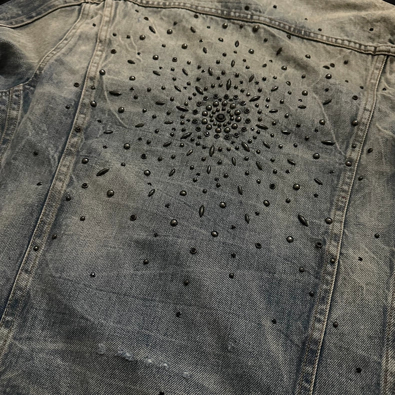 Amiri Vintage Studded Denim Trucker Jacket
