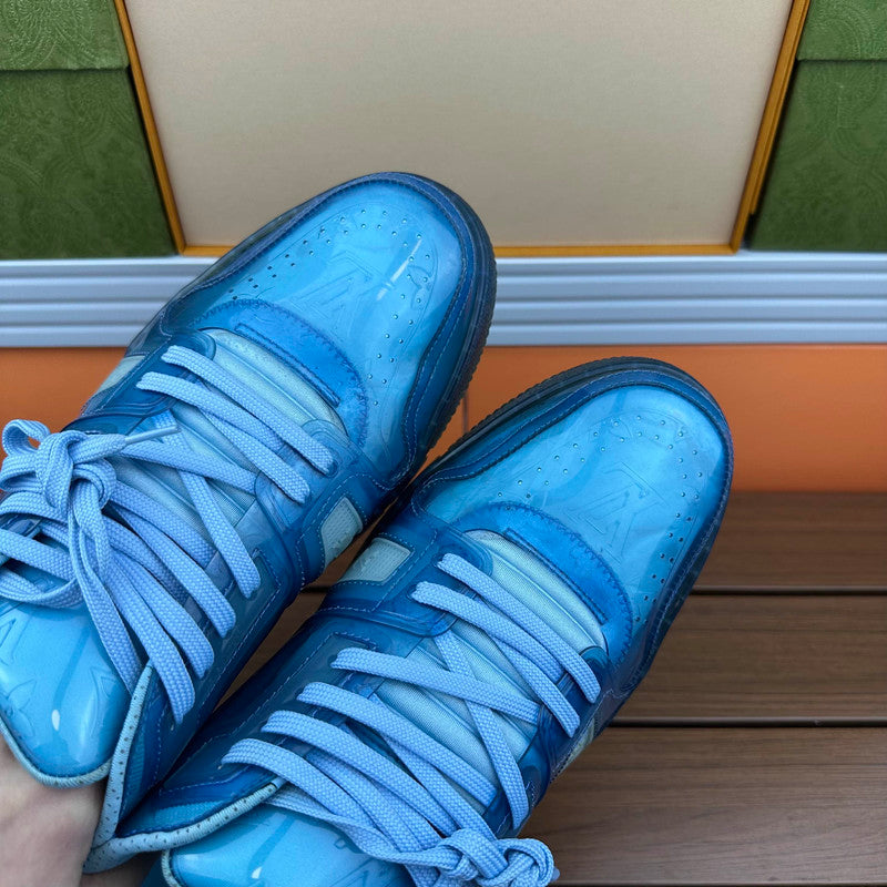 Louis Vuitton Blue Leather Low-Top Sneakers 0079