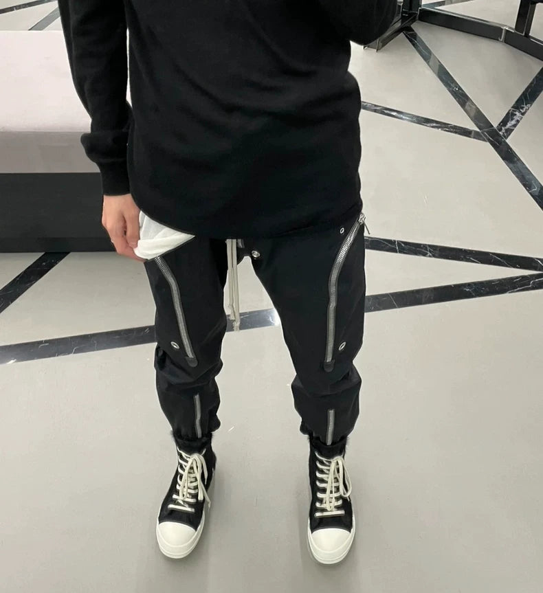 Rickowens Five-Zip Casual Pants