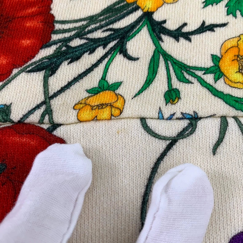 Gucci Floral Print Cotton Sweatshirt M Size