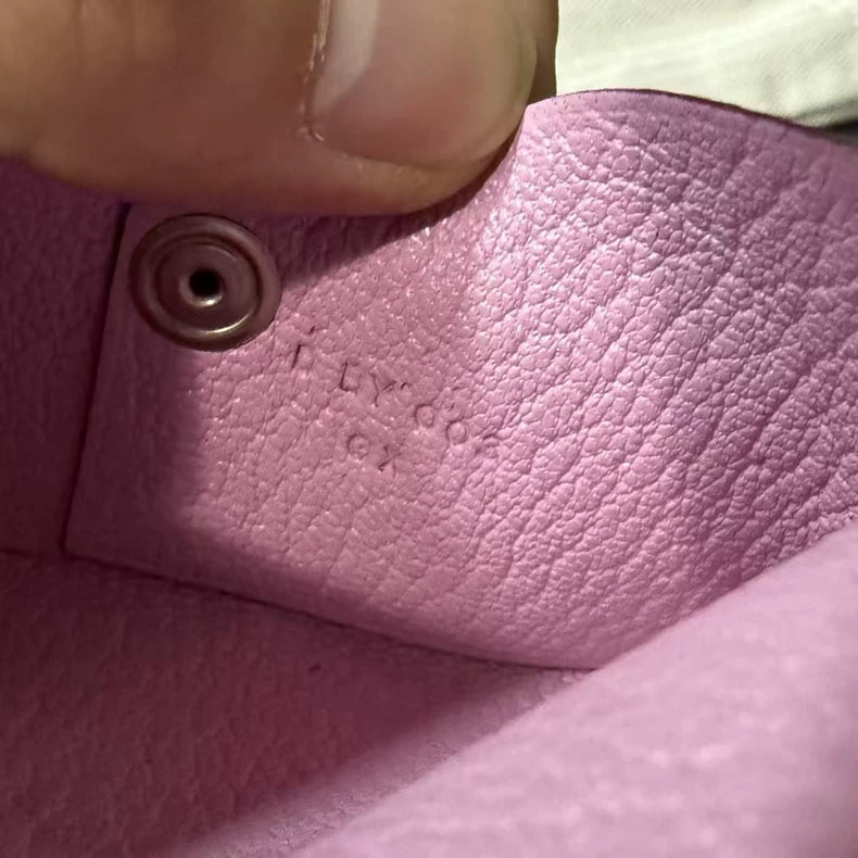 Hermes Calvi Card Holder in Pink