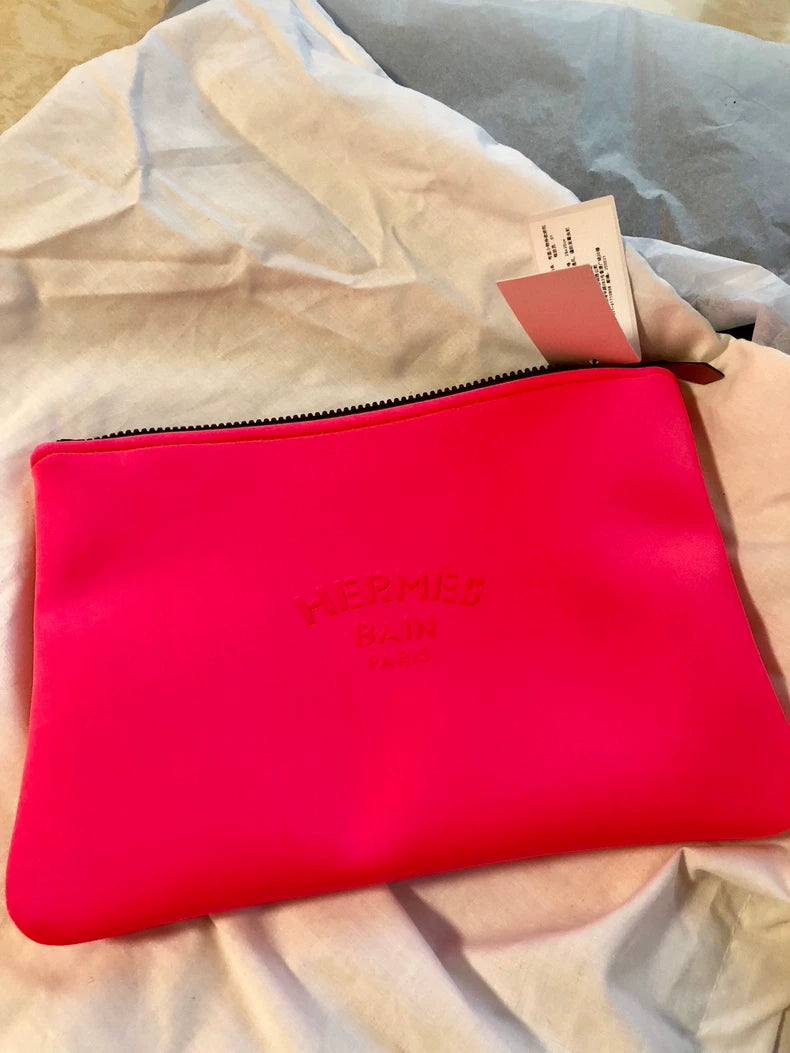 Hermes Bright Pink Clutch Bag