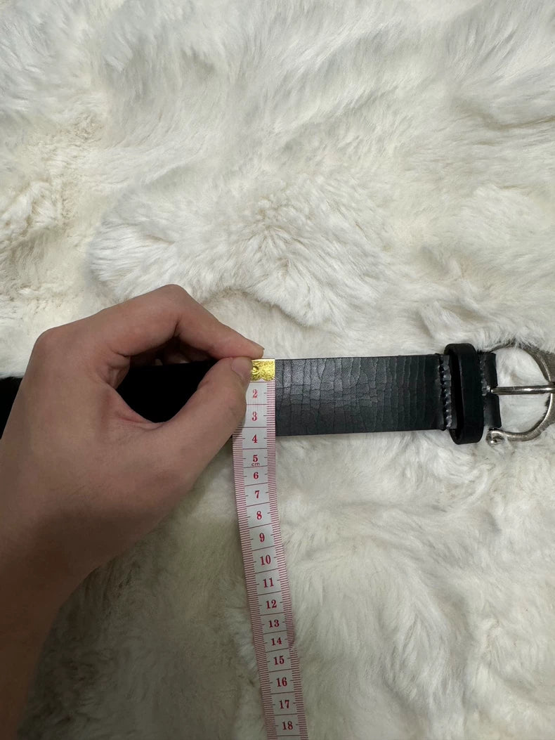 Saint Laurent Cracked Texture Belt Size 85