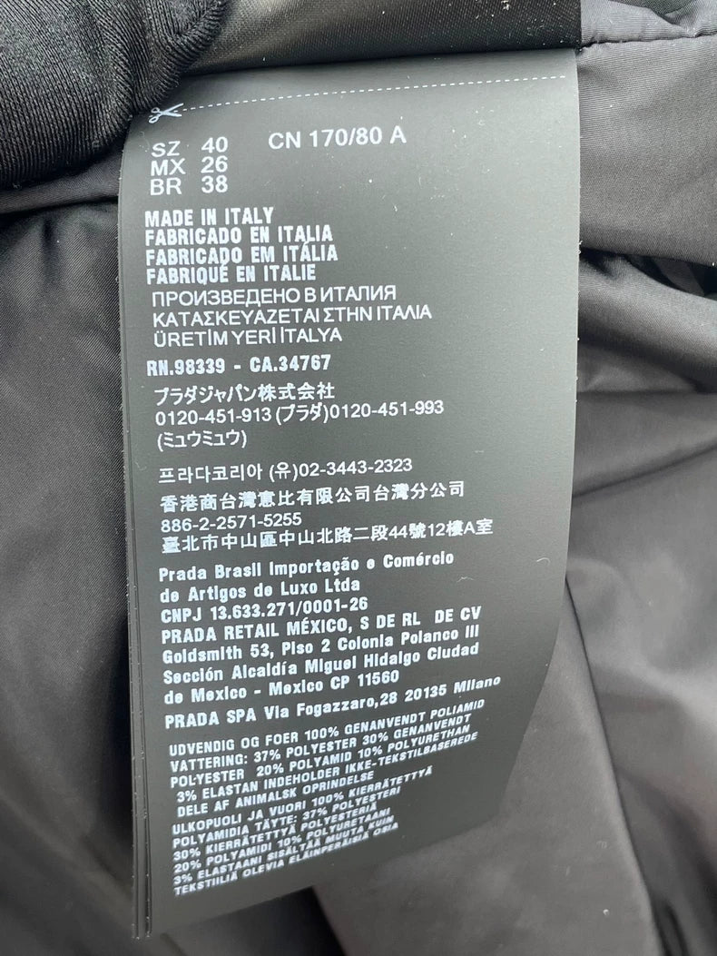 Prada Black Hooded Cotton Jacket