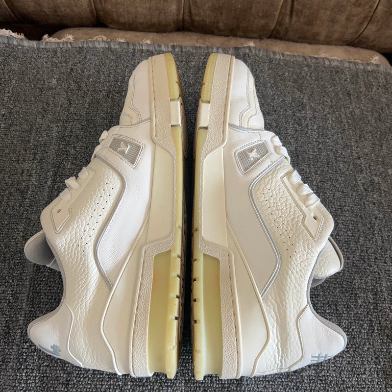 Louis Vuitton White Cement Low-Top Trainer Sneakers 0079