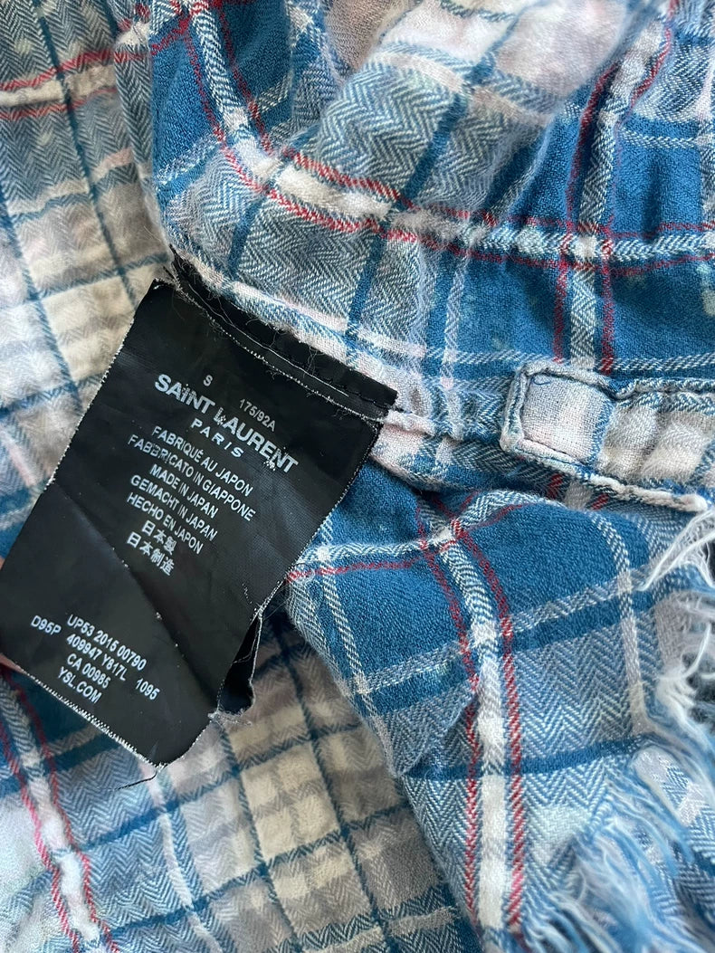 Blue Rendered Saint Laurent Shirt