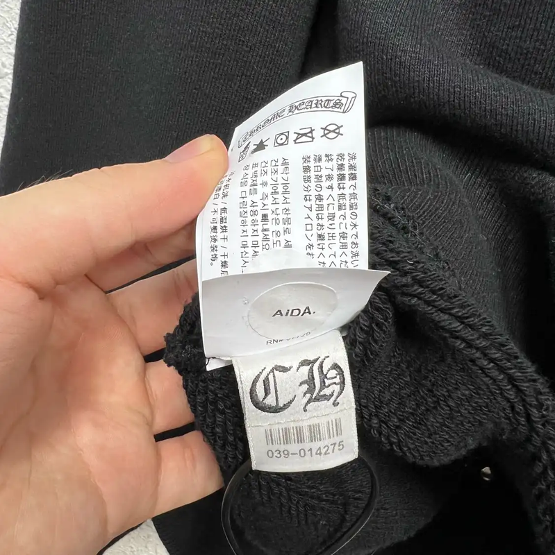 Chrome Hearts Black Cotton Logo Sweatshirt L 0089