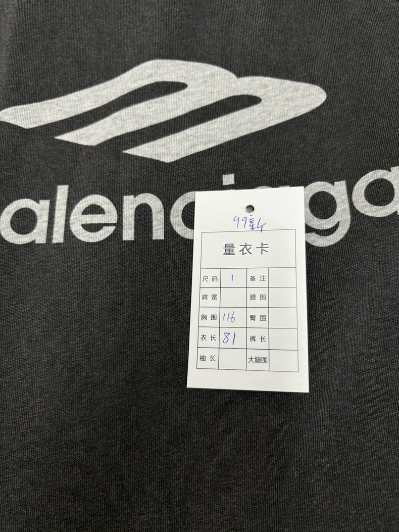 Balenciaga Black Gray Short Sleeve Shirt