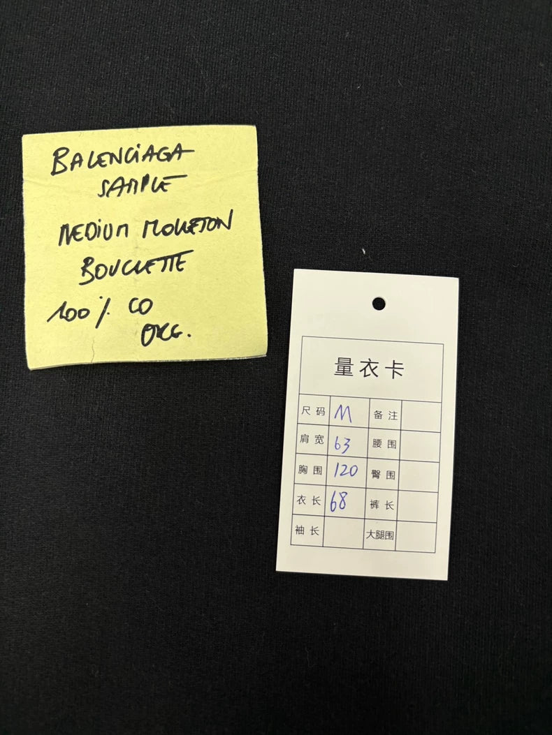 Balenciaga Zip-Up Hoodie with Post-It Note