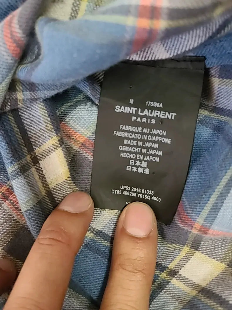 Saint Laurent Checkered Shirt Size M