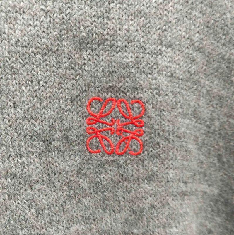 Loewe Light Grey Wool Men's Knit Sweater 0089