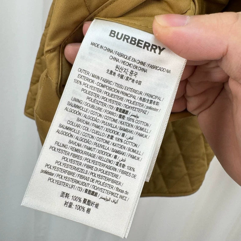 Burberry Quilted Gold Button Coat-yf